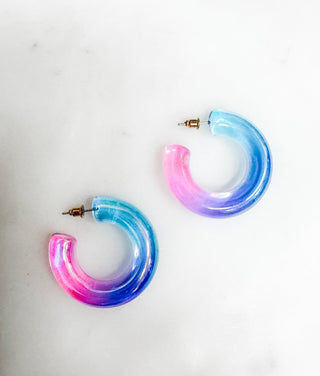 All For Fun Ombre Hoop Earrings - Bray and Em Boutique