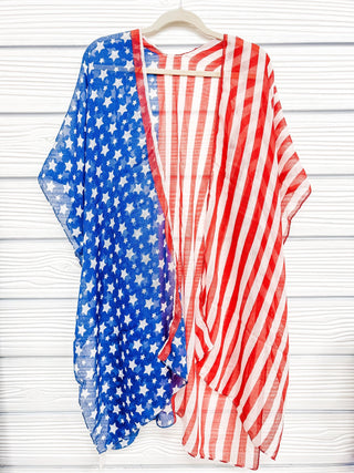 American Women Patriotic Kimono - Bray and Em Boutique
