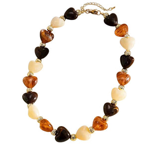 Array Lauren Kenzie Amber Beaded Heart Necklace - Bray and Em Boutique
