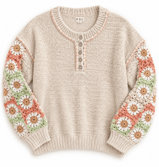 ARRAY - POL: Cozy Bloom Berber Sweater - Bray and Em Boutique