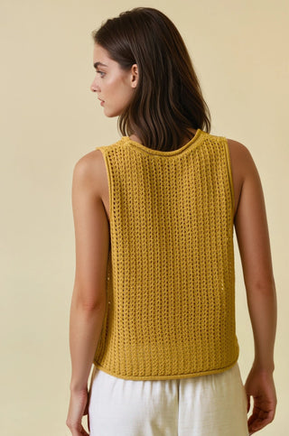 As It Was Sleeveless Sweater Top - Bray and Em Boutique