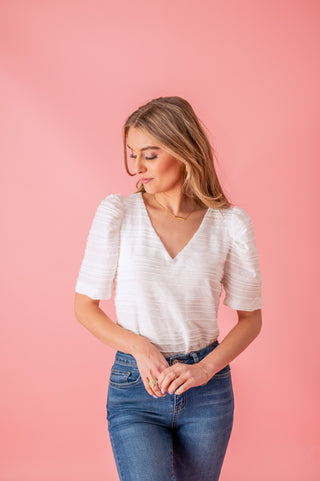 At This Point Textured Bodysuit - Bray and Em Boutique