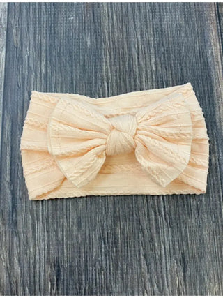 Soft Cable Knit Knot Bow Headbands