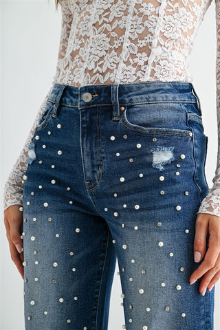 MICA DENIM: Midnight Pearl Jeans