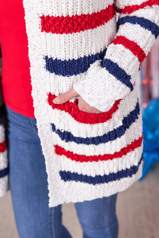 Amazing Destination Stripe Cardigan