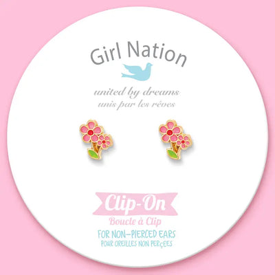 Girl Nation Clip On Earrings