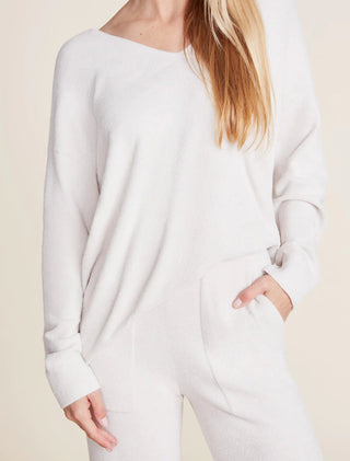 Barefoot Dreams CozyChic Ultra Lite® V Neck Hi - Low Pullover - Bray and Em Boutique