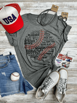 Baseball Lingo Graphic Tee - Bray and Em Boutique