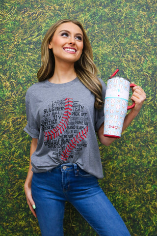 Baseball Lingo Graphic Tee - Bray and Em Boutique