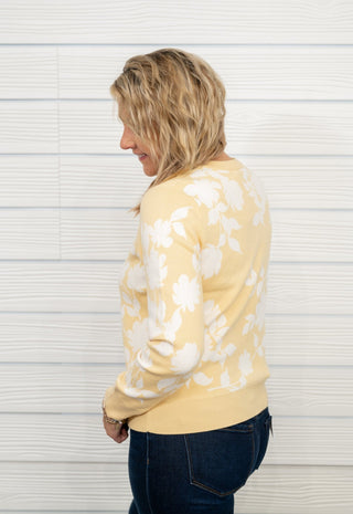 Be Hopeful Floral Print Sweater - Bray and Em Boutique