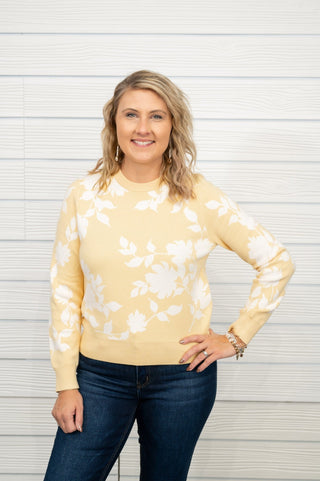 Be Hopeful Floral Print Sweater - Bray and Em Boutique