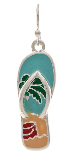 Beach Scene Flip Flop Earring - Bray and Em Boutique
