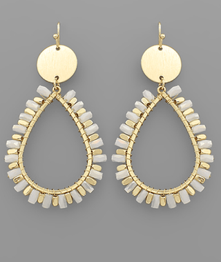 Bead & Disc Teardrop Earrings - Bray and Em Boutique