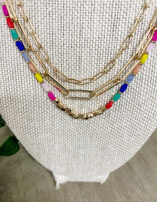 Beaded Chain Linked Necklace - Bray and Em Boutique