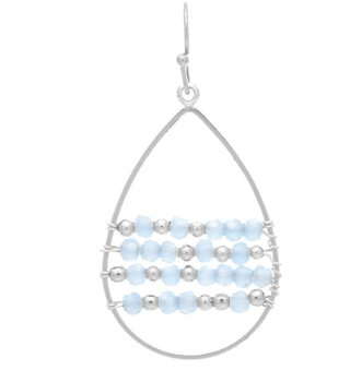 Beaded Rows Teardrop Earring - Bray and Em Boutique