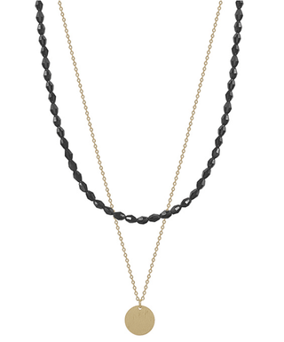 Beads w/ Circle Pendant Double Necklace - Bray and Em Boutique