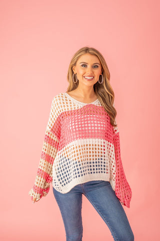 Beautiful Charm Open Knit Top - Bray and Em Boutique