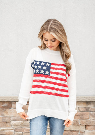 Best All Around Patriotic Sweater - Bray and Em Boutique
