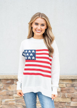 Best All Around Patriotic Sweater - Bray and Em Boutique