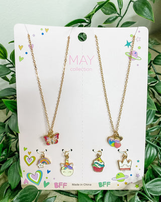 Best Friend Necklace & Charm or Earrings Set - Bray and Em Boutique