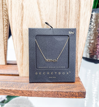 "Best Mom" 14K Gold Dipped Necklace - Bray and Em Boutique