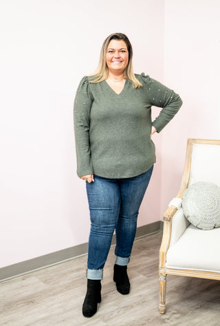 Beverly Hills Rhinestone Sweater - Bray and Em Boutique