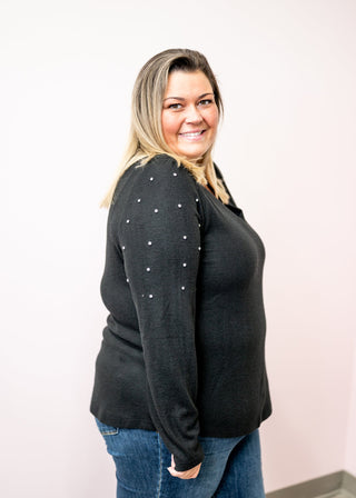 Beverly Hills Rhinestone Sweater - Bray and Em Boutique