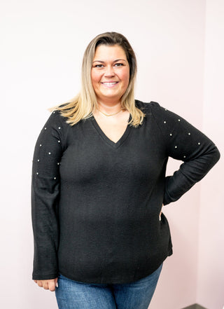 Beverly Hills Rhinestone Sweater - Bray and Em Boutique