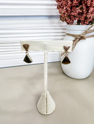 Beyond The Show Triangular Stone Earrings - Bray and Em Boutique