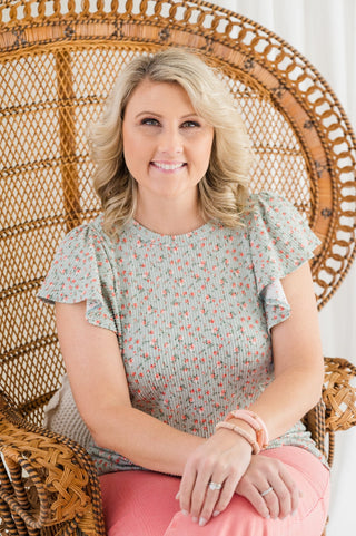 Bloom & Bliss Ruffle Sleeve Top - Bray and Em Boutique