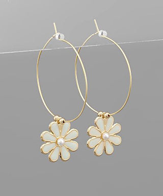 Bloomful Crush Flower Circle Earrings - Bray and Em Boutique