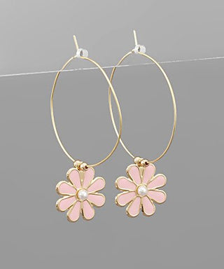 Bloomful Crush Flower Circle Earrings - Bray and Em Boutique