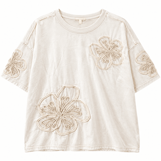 Blooming Free Appliqué Tee - Bray and Em Boutique