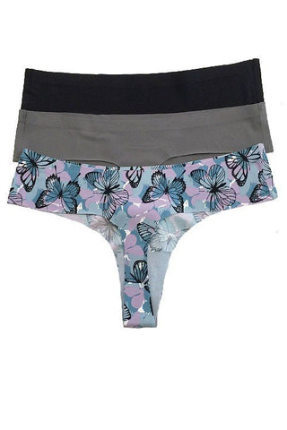 Blue Butterfly Thong Set - Bray and Em Boutique