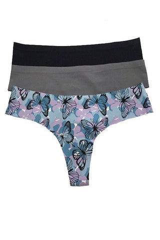 Blue Butterfly Thong Set - Bray and Em Boutique