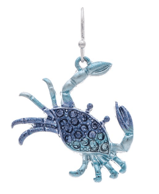 Blue Crystal Gradient Crab Earring - Bray and Em Boutique