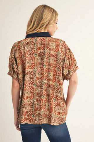 Boho Belle Contrast Top - Bray and Em Boutique