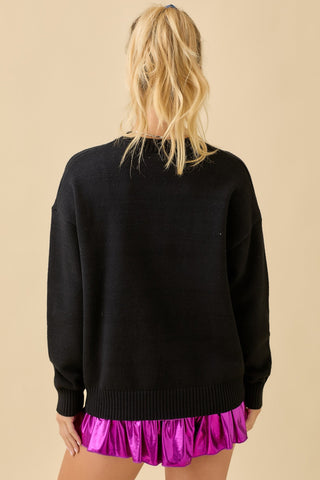 Boss Witch Sequin Hat Sweater - Bray and Em Boutique