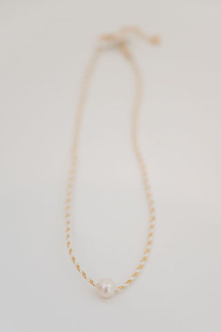 Braided Pearl Pendant Necklace - Bray and Em Boutique