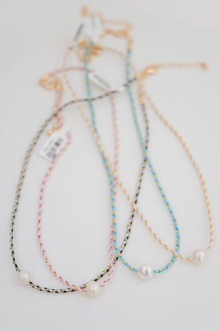Braided Pearl Pendant Necklace - Bray and Em Boutique