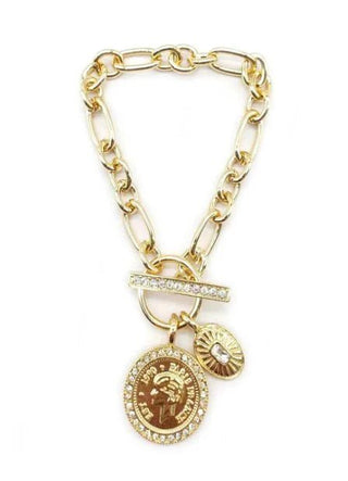 Brave Enough Gold Charm Bracelet - Bray and Em Boutique