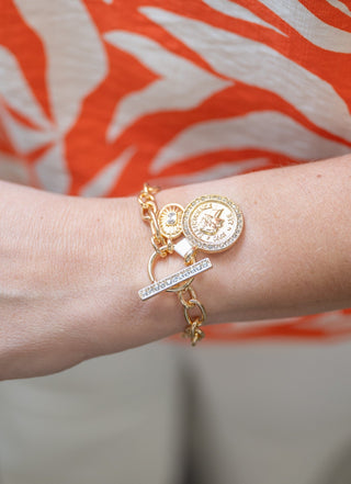 Brave Enough Gold Charm Bracelet - Bray and Em Boutique