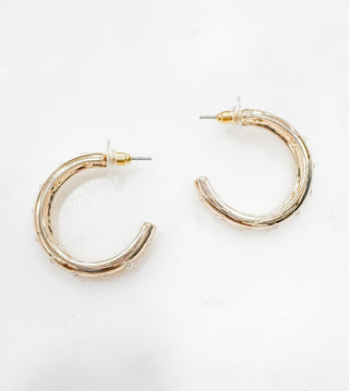 Breathe Deep Hoop Earrings - Bray and Em Boutique