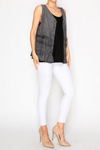 Breeze & Bloom Ruffle Vest - Bray and Em Boutique