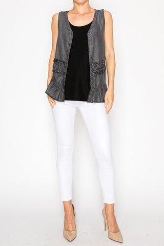 Breeze & Bloom Ruffle Vest - Bray and Em Boutique