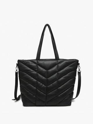 Brinley Quilted Chevron Tote - Bray and Em Boutique