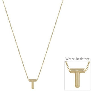 Bubble Textured Water Resistant Initial Necklace - Bray and Em Boutique