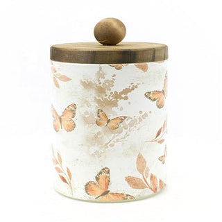 Butterfly Glass Jar With Wood Lid - Bray and Em Boutique