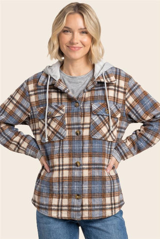 Cabin Days Hooded Shacket - Bray and Em Boutique