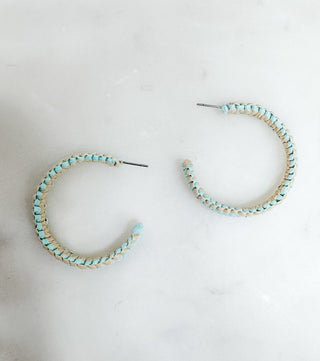 Call Me Back Raffia Wrap Hoop Earrings - Bray and Em Boutique